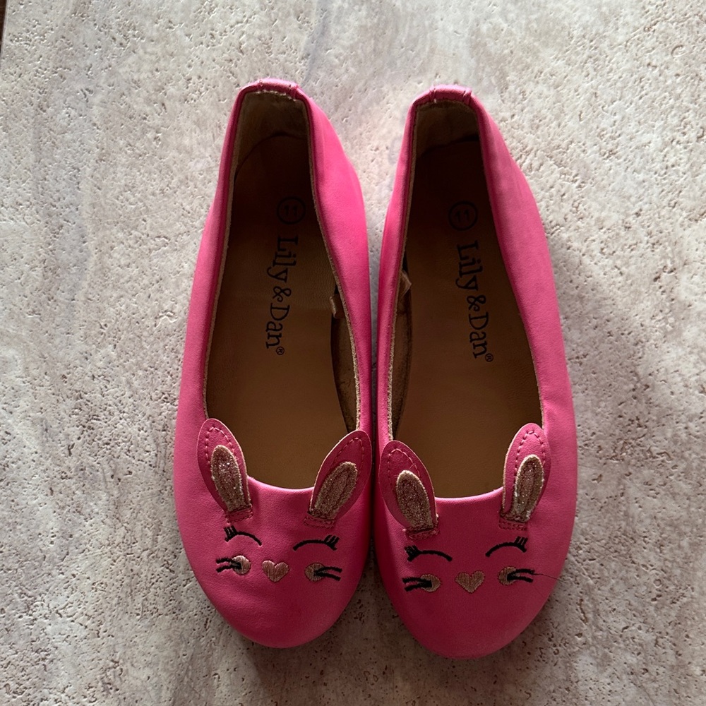 Lily & Dan Pink Bunny Kids Shoes size 11